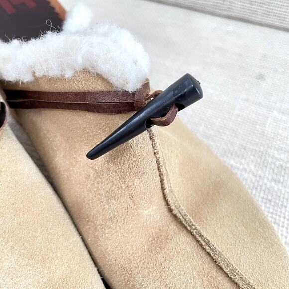 Tommy Hilfiger Wooden Platform Clogs, Suede Leather, Shearling, Ladies 9.5 M - Picture 2 of 10